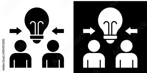 Sharing In Monochrome Glyph