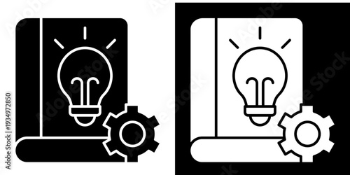 Knowledge Base In Monochrome Glyph