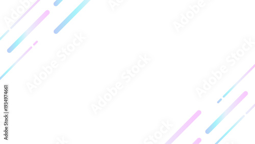 抽象的なカラフル斜線デザインのフレーム