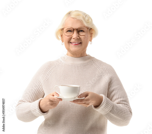 Senior woman in eyeglasses ...