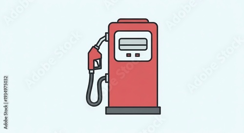 Free Download Red gas station pump cartoon vector illustration - GFXLoad