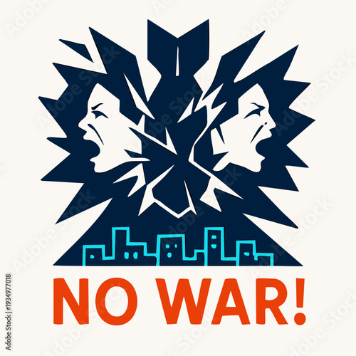 shattered voices erupting over a trembling cityscape, a raw plea for peace rising from fractured human anguish