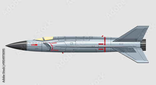 Military Aircraft Illustration with Detailed Design Elements.