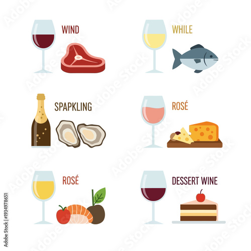 Wine and Food Pairing Guide: Red, White, Ros?, Sparkling, Dessert Wines with Meat, Fish, Oysters, Cheese, Sushi