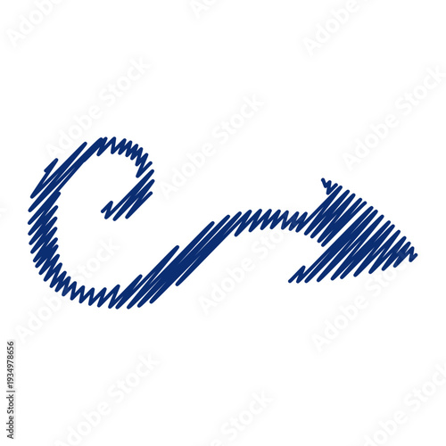 Spiral Swirl Scribble Arrow Design