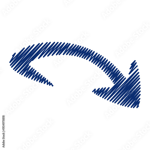 C-Curve Downward Scribble Arrow Pointer