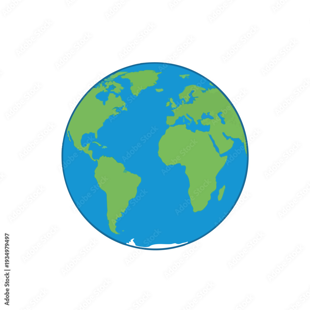 Fototapeta premium Stylized Globe Illustration Representing Global Connectivity and Earth Awareness