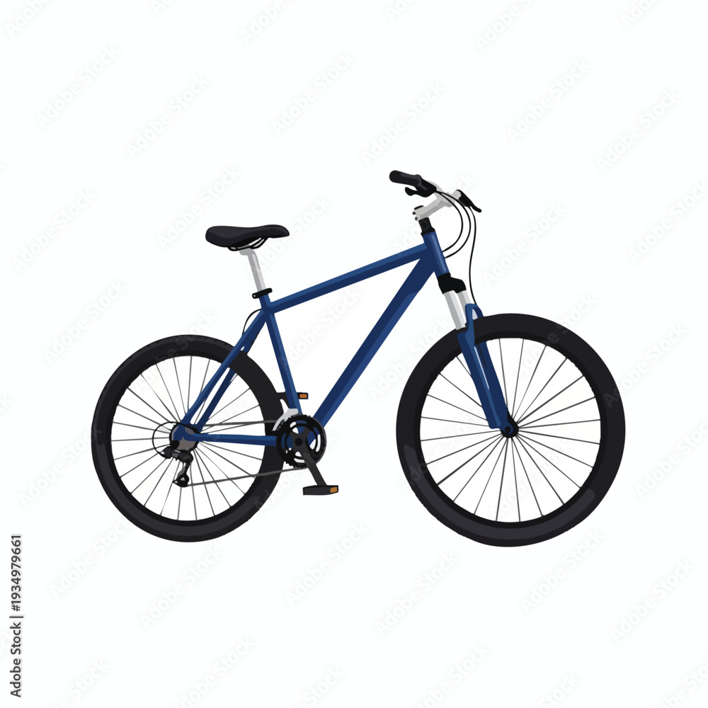 Fototapeta premium Modern Blue Bicycle for urban commuting and outdoor adventures