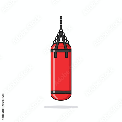 Sport Training Equipment Red Punching Bag for Fitness and Boxing