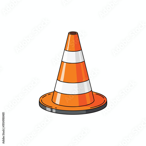 Orange Traffic Cone Illustration