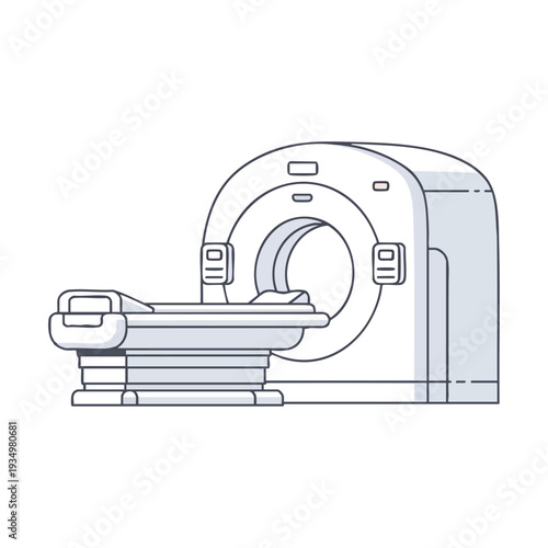 Medical Imaging Scanner Illustration