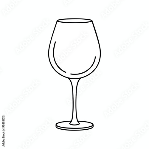 Elegant Wine Glass Illustration