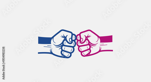 Two Fists Bumping Together in Solidarity.