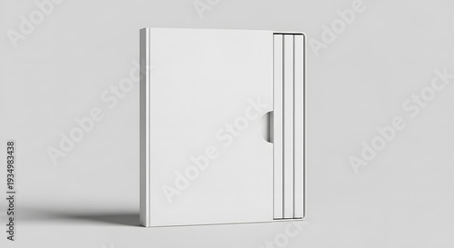 White Blank Book Slipcase Mockup | Minimalist Packaging Design Template | Customizable Box Set Presentation | Corporate Branding Identity Showcase