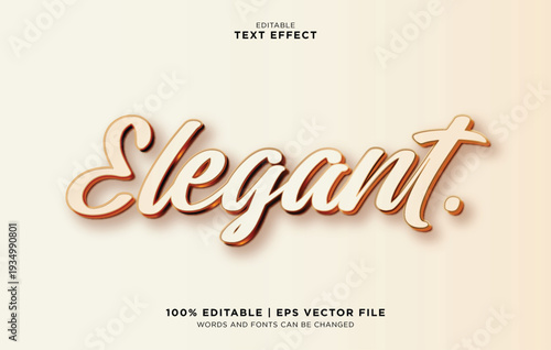 Elegant Editable Vector Text Effect with Luxable Design Elements for Graphic
