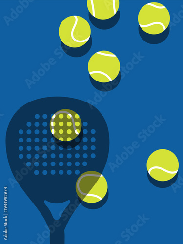 Modern flat vector illustration set of a female padel tennis player with racket and balls. Perfect for sports posters, social media banners, club promotion, and athletic branding.