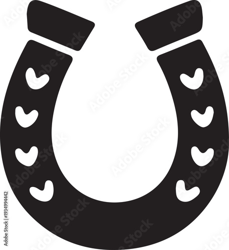 Lucky Horseshoe Symbol Good Fortune Icon,Horseshoe Luck Sign Vintage Good Luck Vector