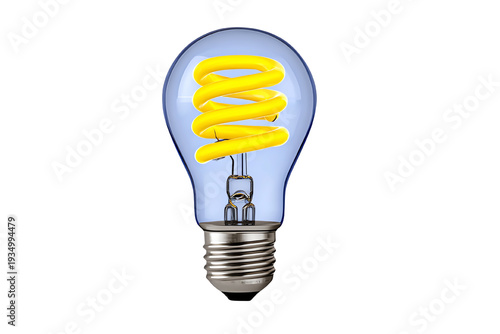 Light bulb with a spiral filament showcasing modern design, perfect for innovative projects and energy solutions.