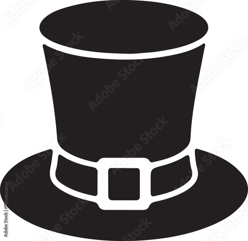 St patricks day leprechaun hat silhouette vector,Traditional Irish Leprechaun Hat Saint Patricks Day Symbol