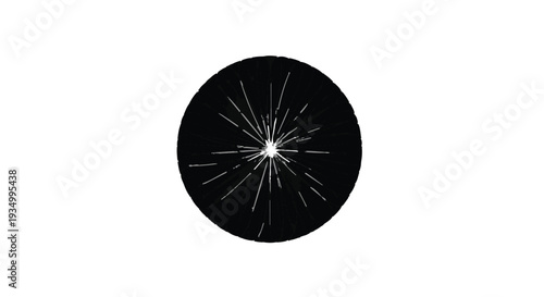 Abstract starburst radiating from a bright central point on a black background