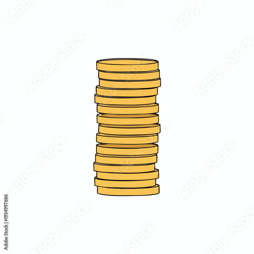 Stack of Gold Coins for Financial Growth and Wealth Accumulation