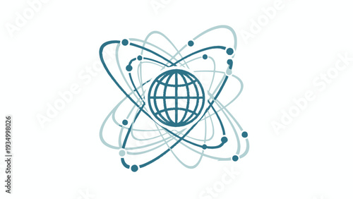 Earth Globe Science Technology Symbol.