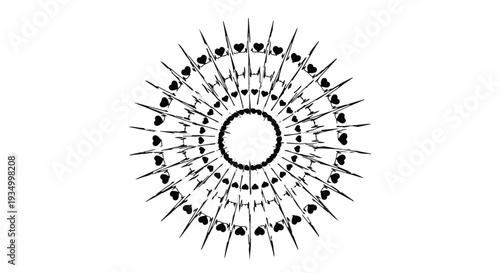 Intricate radial starburst pattern creating a mesmerizing symmetrical design