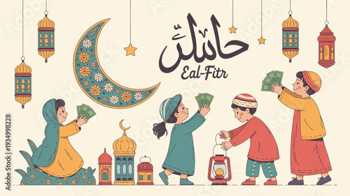 Vibrant 3d earth with lush green plants and white clouds floating in a serene blue and green gradient background