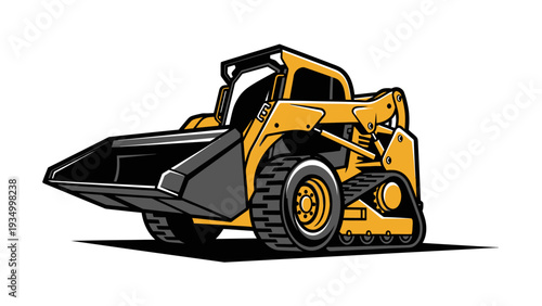 Yellow Skid Steer Loader Machine.