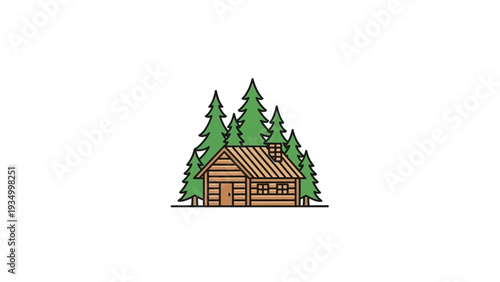 Cabin in the Pine Forest.