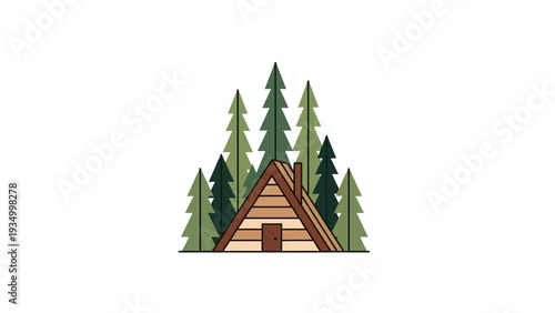 Cabin in the Pine Forest.