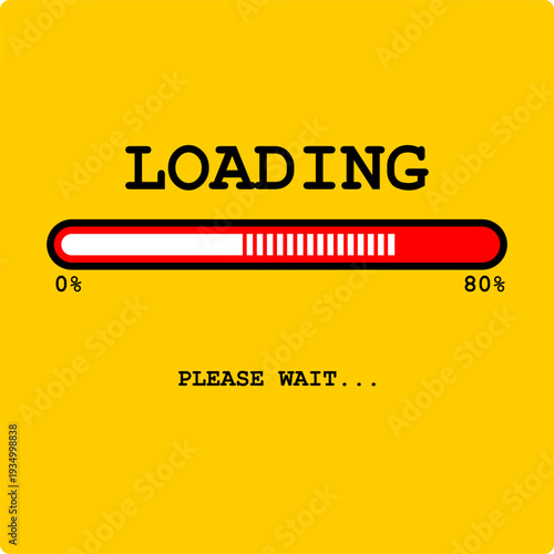 Loading, please wait process, vector