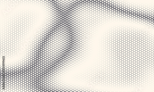 Triangles Vector Abstract Geometric Technology Background. Halftone Triangular Retro Style Simple Pattern. Minimal Style Dynamic Tech Wallpaper