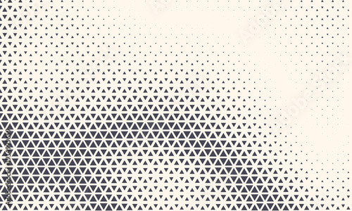 Triangles Vector Abstract Geometric Technology Background. Halftone Triangular Retro Style Simple Pattern.