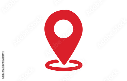GPS Tracking Location Pin with Signal Ring Effect – Real Time Navigation and Live Position Indicator Icon