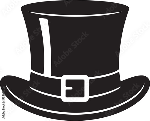 St patricks day leprechaun hat silhouette vector,Traditional Irish Leprechaun Hat Saint Patricks Day Symbol