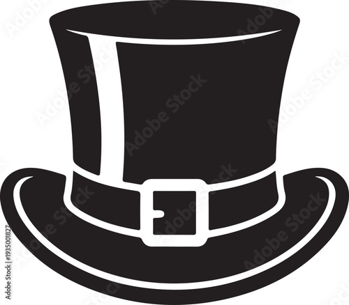 St patricks day leprechaun hat silhouette vector,Traditional Irish Leprechaun Hat Saint Patricks Day Symbol