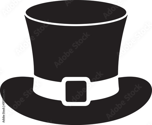 St patricks day leprechaun hat silhouette vector,Traditional Irish Leprechaun Hat Saint Patricks Day Symbol