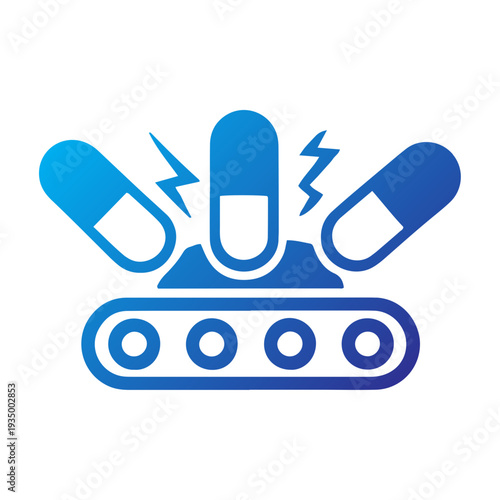 Pharmaceutical Drug Production Gradient Icon