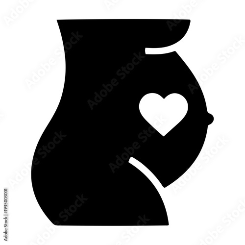 Pregnancy Care Maternal Solid Icon