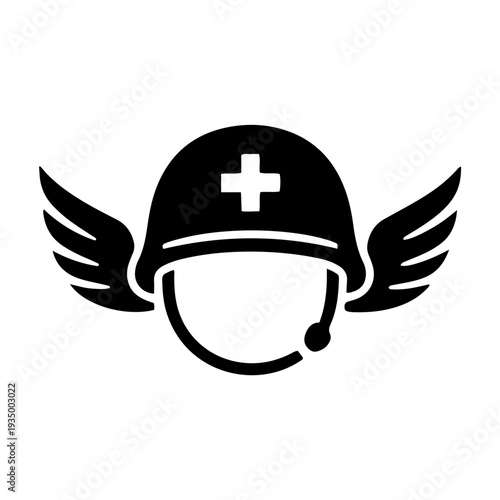 Military Combat Medic Solid Icon