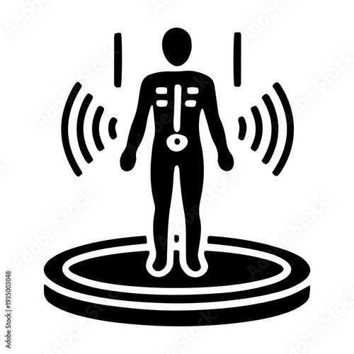 Full Body Scan Solid Icon