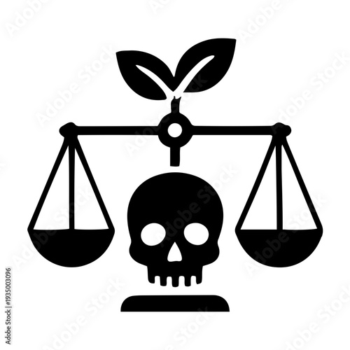 Bioethics Science Scales Solid Icon