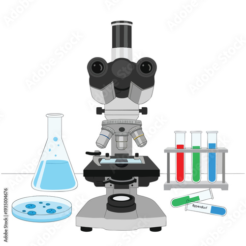 Laboratory Microscope and Equipment for Scientific Research