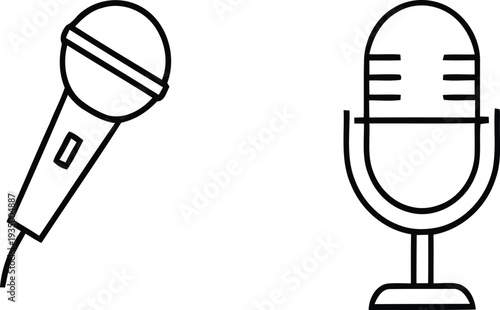 Two different types of microphones
