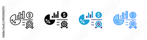 Benefit icon set multiple style collection