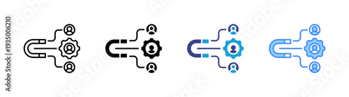 Lead icon set multiple style collection