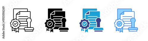 Licensing icon set multiple style collection