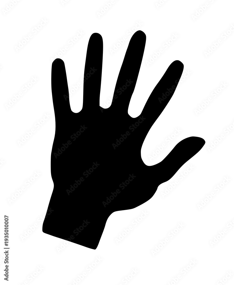 Obraz premium illustration of hand on white