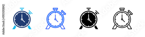 Time Multi Style Icon Set Vector 